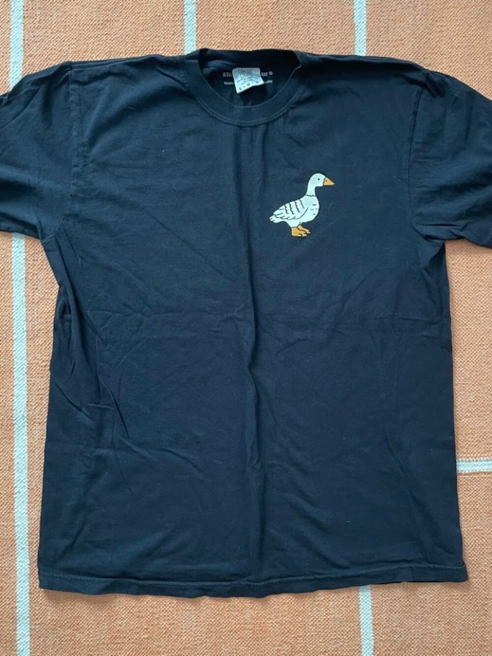 Stay Home Club Goose Tee Printed Back Woodland Creatures